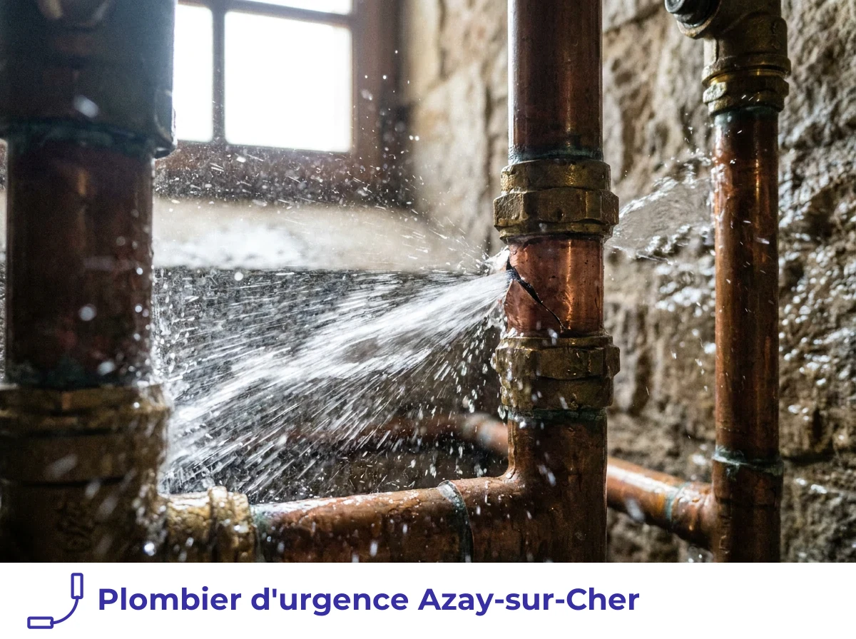 Plombier d'urgence à Azay-sur-Cher