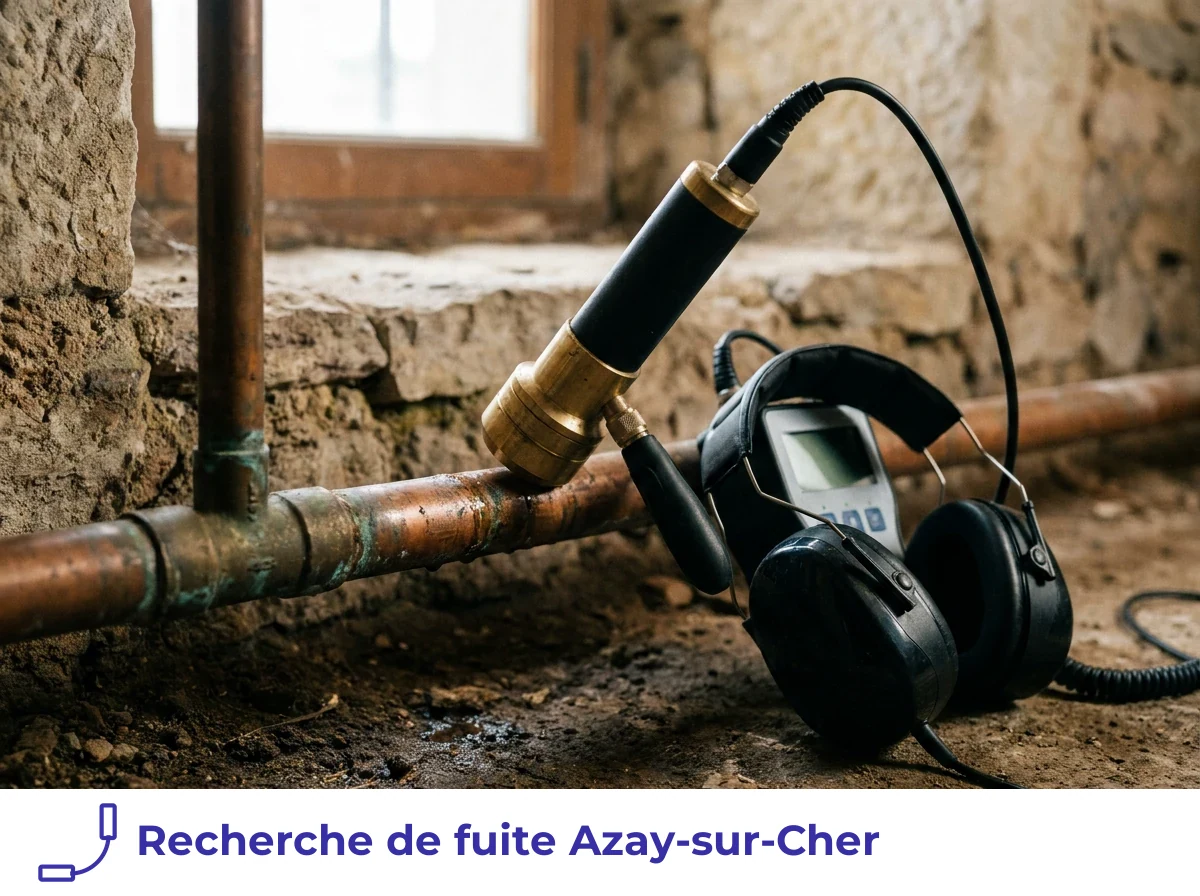 Recherche de fuite à Azay-sur-Cher