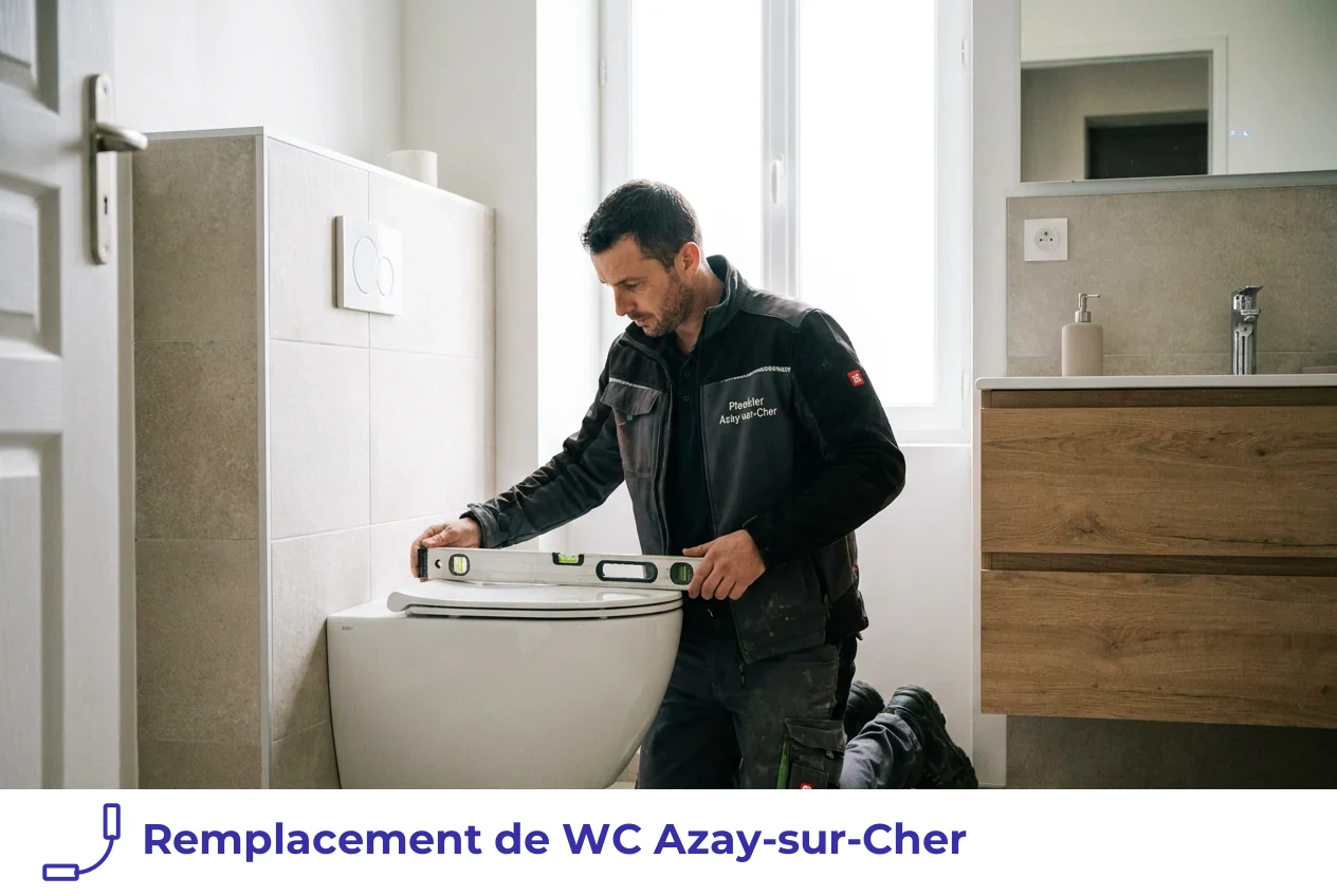 Remplacement de WC à Azay-sur-Cher